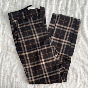 Women’s Plaid Pants - Black and Brown